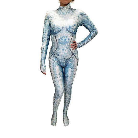 Cosplay Life Superhero Atlanna Bodysuit Cosplay Costume - Queen Mermaid Halloween Suit - Zentai Costumes For Unisex Adult (XL)
