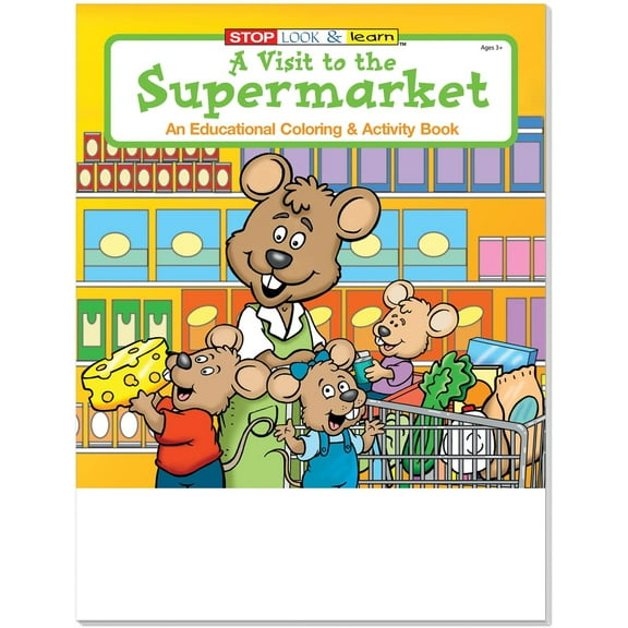25 Pack - A Visit to the Supermarket Kid's Coloring & Activity Books