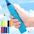 thumbnail image 4 of 1PC Racquet Towel Grip, Tennis Racket Grips, Badminton Racquet Grip Tape Absorbent Towel Racket Overgrip, Anti-Skid Sweatband Racquet Grip, Overgrip Wraps Sleeve for Tennis Badminton Handle, 4 of 9