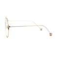 thumbnail image 4 of Lunettes de Mode Rétro pour Femmes à Monture Ronde en Métal Or Rose, 4 of 4