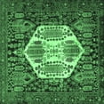 thumbnail image 1 of Ahgly Company Indoor Square Persian Emerald Green Traditional Area Rugs, 4' Square, 1 of 4