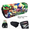 thumbnail image 1 of Estuche de lona de astronauta, bolsa de lápices con doble cremallera, bolsa de almacenamiento de suministros escolares, estuche de bolígrafo de estudiante de gran capacidad, papelería para niños hola suerte  unisex, 1 of 2