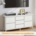 thumbnail image 5 of Bigleap 7-Drawer Fabric TV Stand with Wood Shelf - Versatile Media Console Dresser for Bedroom, Living Room & Small Spaces, Holds up to 50" TV, White, 5 of 9