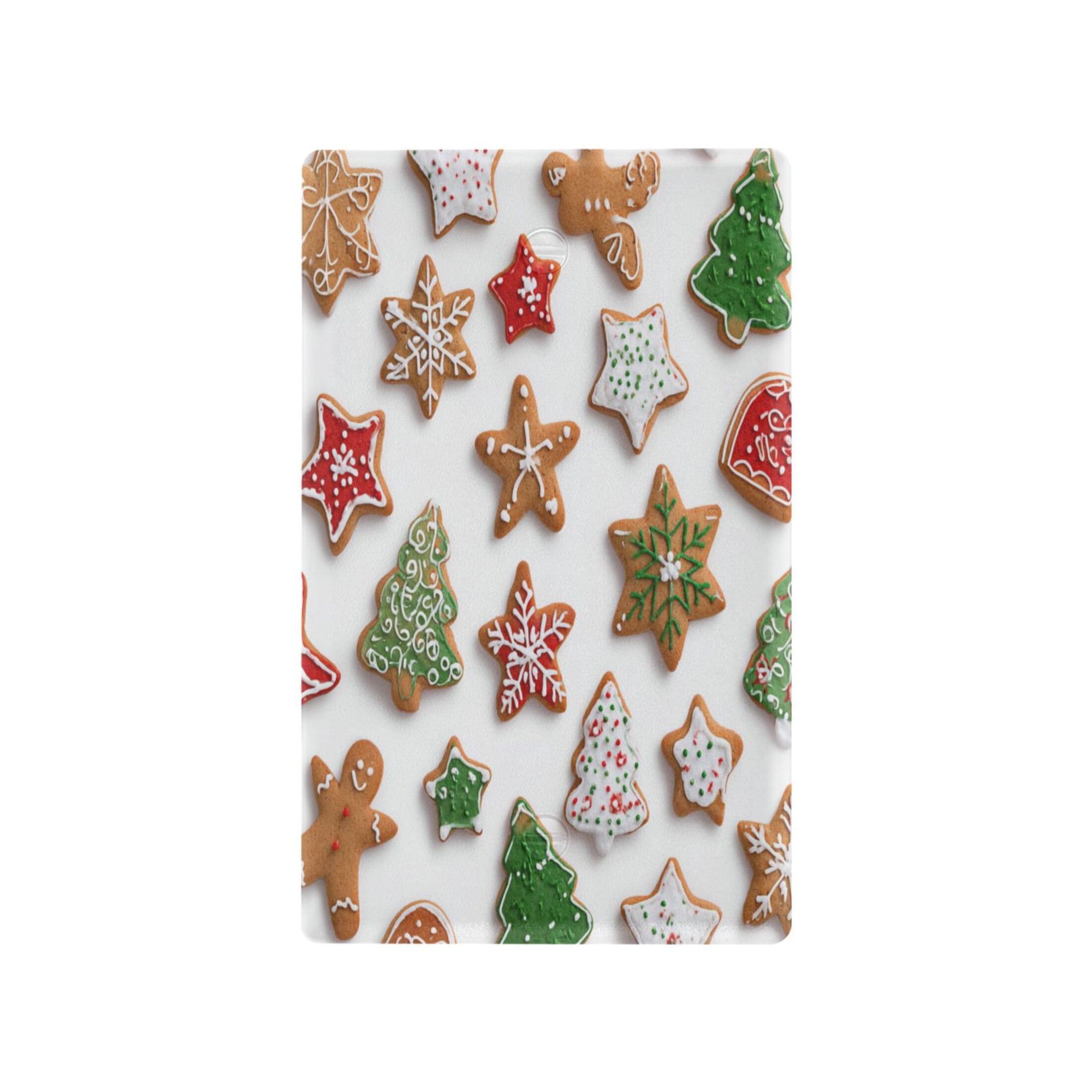 IAUYY Retardant PC Material Unused Outlet Cover Switch Plate Covers Easy DIY Installation with Screws Light Switch Cover Plate Christmas Gingerbread Cookies