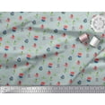 thumbnail image 2 of Soimoi Gray Velvet Fabric Octopus & Sailboat Geometric Fabric Prints By Yard 58 Inch Wide, 2 of 3