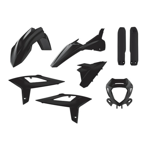Polisport Motocross (MX) Replica Plastic Enduro Kit for Beta RR 2T/4T (2020-22) Dirt Bike – OEM Quality, Durable, Flexible & Perfect Fit – Black