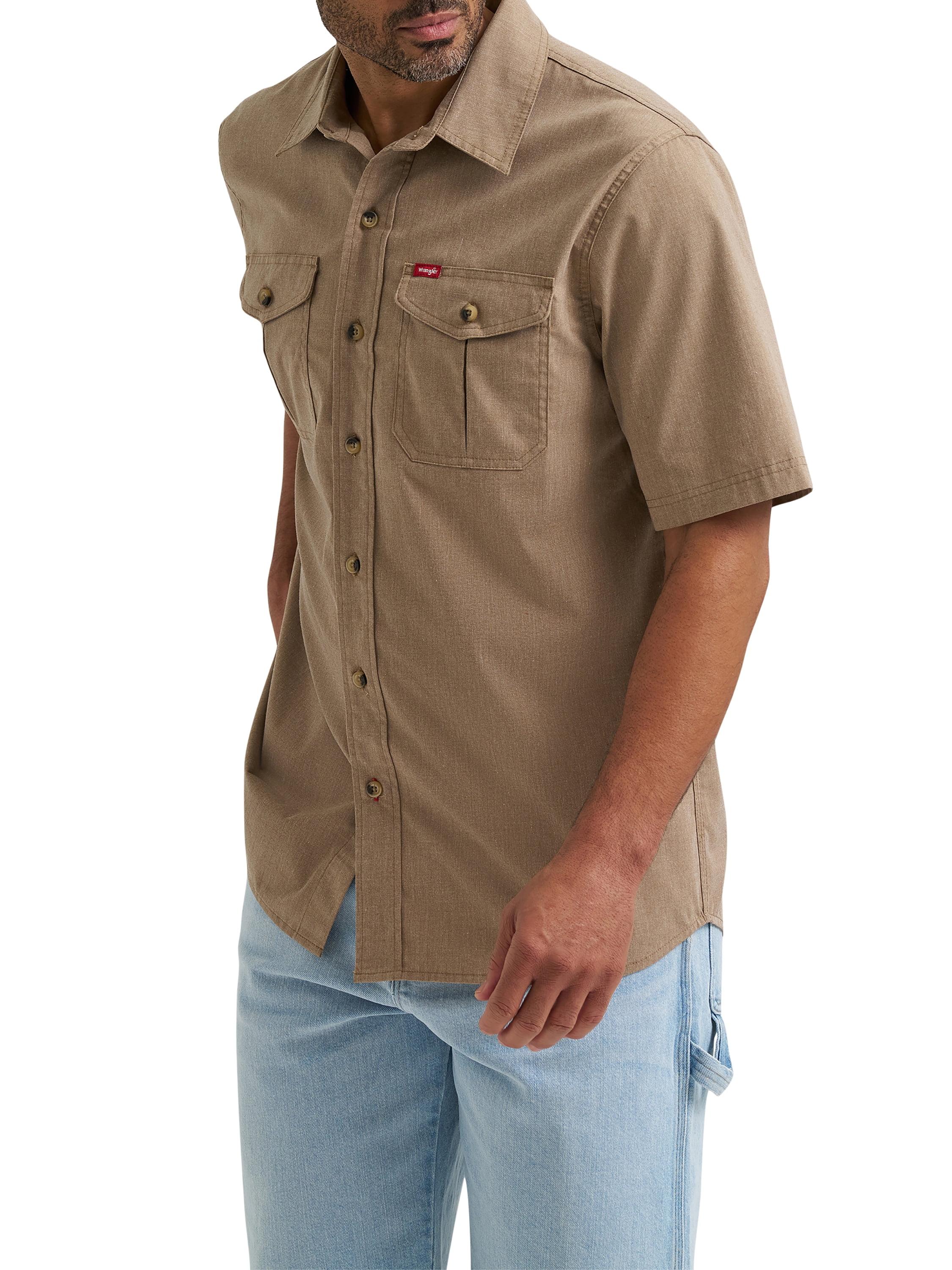 Wrangler® Men's Relaxed Stretch Short Sleeve Shirt, Sizes S-5XL
