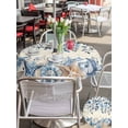thumbnail image 5 of Outdoor Tablecloth with Umbrella Hole for Patio/Picnic/Party/Camping, Blue Coastal Starfish Waterproof Table Cloth Round Cover Washable, Beach Nautical Shell Eucalyptus Retro (Dia 60"), 5 of 8
