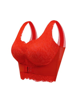 LBECLEY Half Cup Bra Lingerie Women Chest Adjustment Gather Body Sculpting  Jacket Elasticity Mesh Breathable Support Beauty Straps Chain Bra Strap