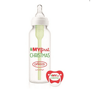 Dr. Browns Holiday Options Bottle, 1- 8 oz. bottle with 1 Prevent Pacifier - My 1st Christmas
