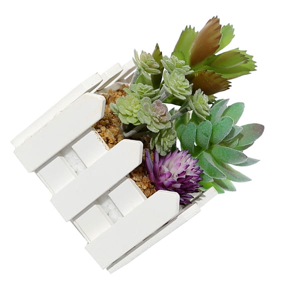 IFANLANDOR Succulent Decorative Ornaments Bamboo Square Pot for Garden and Farm Houses 1Pack