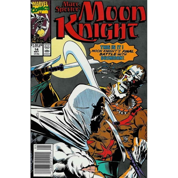 Marc Spector: Moon Knight #14 (Newsstand) VF ; Marvel Comic Book