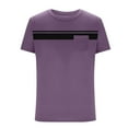 thumbnail image 4 of ZRGHAOYLQ Color Block Shirts Mens Oversized Short Sleeve T-Shirts Casual Crewneck Shirt Tops with Pockets Plus Size Big Tall Pullovers, 4 of 5