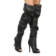 thumbnail image 2 of New Women Liliana Opus-05A Peep Toe Over The Knee Slouchy Stiletto Boot, 2 of 3