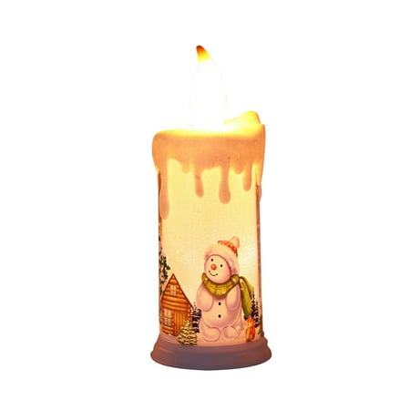 

Vntub Led Electronic Candle Snowman Santa Night Light Christmas Atmosphere Light Decoration 230207