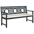 thumbnail image 2 of Safavieh Montclair Indoor/Outdoor Modern Acacia Bench with Cushion, 2 of 7