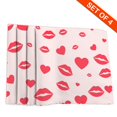 thumbnail image 2 of DouZhe Polyester Placemats Lot de 4, Saint Valentin Lèvres Jour Coeurs Modèle Résistant à la Chaleur Place Mats pour Table à Manger, 12 "x 18", 2 of 6