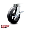 thumbnail image 2 of 8 Inch Kingpinless Rubber on Steel Wheel Swivel Caster with Brake Service Caster, 2 of 2