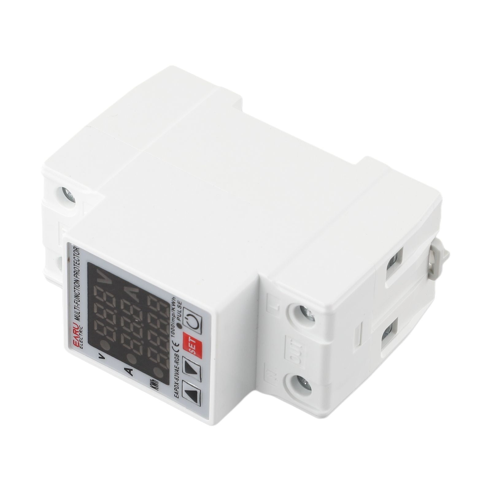 3In1 Display Protector Relay Current Protective Device Din Rail Over Voltage New