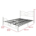 thumbnail image 6 of Home Design Enfield Classic Full Metal Platform Bed, Curved Headboard and Footboard, No Box Spring Needed, White, 6 of 7