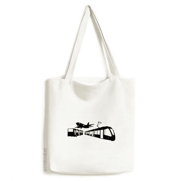 Metro Bus Aircraft Navigation Tote Canvas Bag Shopping Satchel Casual Handbag