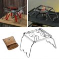 thumbnail image 1 of Outdoor Hiking Portable Burner Stand Folding Campfire Grill Stainless Stove Camping Alcohol Stove Stand Rack Pot Holder, 1 of 5