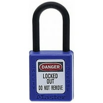 Master Lock Lockout Padlock,KD,Blue,1-3/4"H 406BLU
