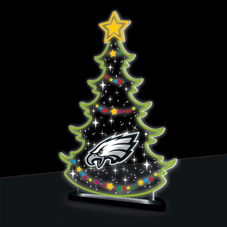 Philadelphia Eagles 10 LED Tabletop Christmas Tree Desklite Sign