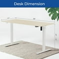 thumbnail image 2 of PRZL Height Adjustable 55" Electric Standing Desk - Upgraded Ultra Durable Home Office Large Rectangular Computer or Laptop Sit Stand Workstation - 55 x 24 Inch, 2 of 7