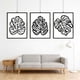 thumbnail image 5 of Colgador de pared de macramé con hojas tropicales: estilo boho, fibra natural, juego de 3 piezas, fácil de instalar, para el salón, el dormitorio y la decoración de fiestas, 5 of 6