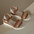 thumbnail image 6 of Maoxin Women's Sandals Fashion Casual Summer New Style Fish Mouth Wedge Heel Thick Bottom Sandals Sandals for Women Brown 43, 6 of 6