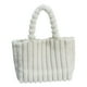 thumbnail image 2 of Bolso de mano para mujer, de felpa, moderno, ligero, informal, de invierno, con asa, grande Blanco, 2 of 9
