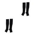 thumbnail image 4 of ZheElen High Elastic Zippered Compression Socks For Moisture-wicking Performance Made With Nylon Elastic Zipper Socks Breathable black L/XL 2Set, 4 of 6