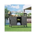 thumbnail image 1 of Bingirl Home Outdoor Grill Cart With Storage Cabinet Metal Kitchen Island Prep Table With Movable Universal Wheels And Stainless Steel Top Spice Rack Towel Rack and Lockable Wheels For BBQ Backyard, 1 of 7