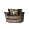 thumbnail image 5 of Furniture of America Sheryl Transitional Microfiber 3-Piece Sofa Set in Brown, 5 of 11