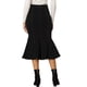 thumbnail image 3 of Falda de cola de pez para mujer INSPIRE CHIC, falda larga de mezclilla desgastada, color negro, 3 of 6