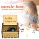 thumbnail image 5 of Caja musical de madera tallada Caja de música retro vintage Regalos de cumpleaños para niños, 5 of 7