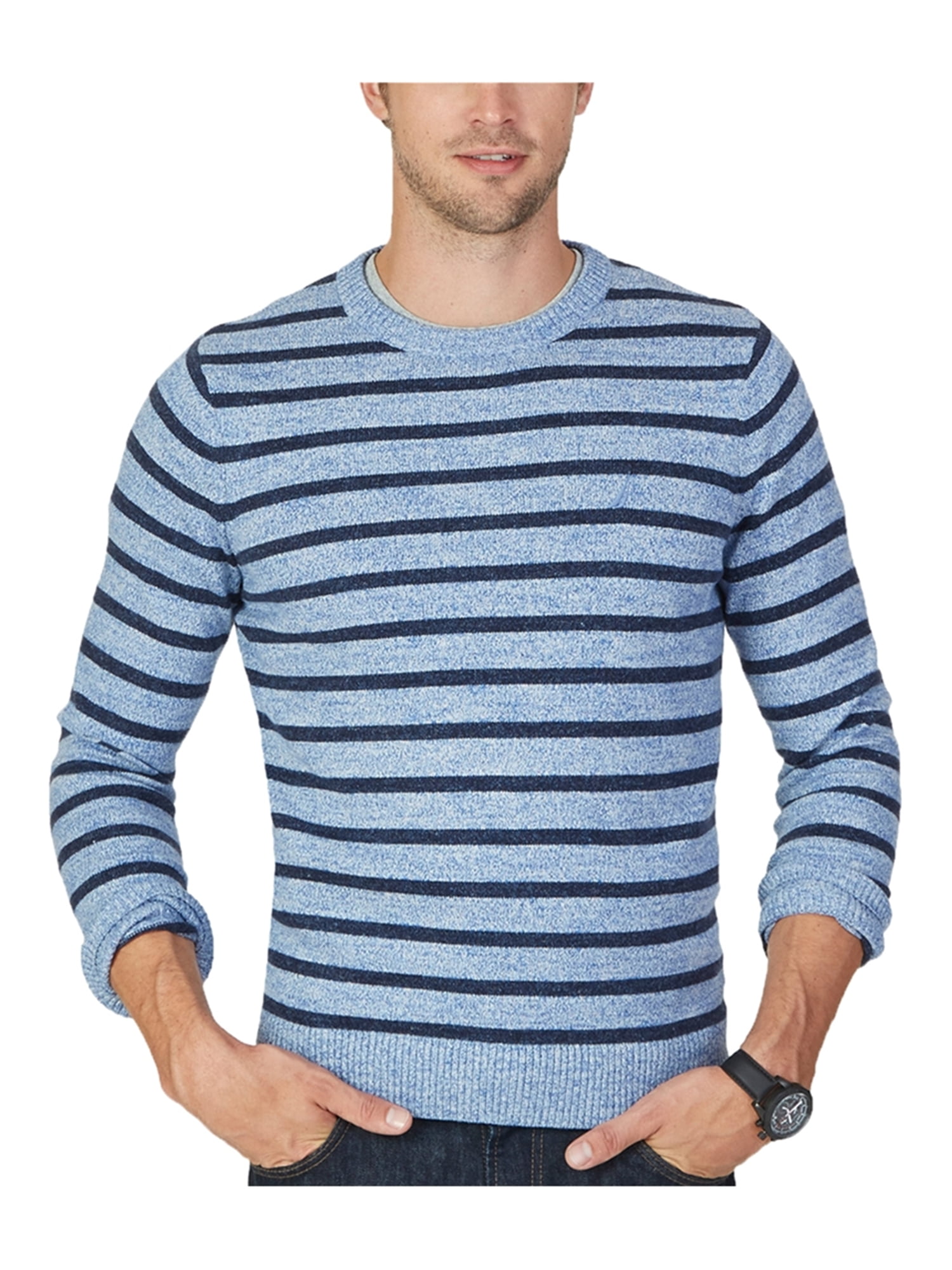 Nautica Nautica Mens WideStripe Knit Sweater