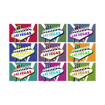 Art Welcome Sign - Las Vegas, Nevada - Welcome Sign Pop Art By Lantern Press