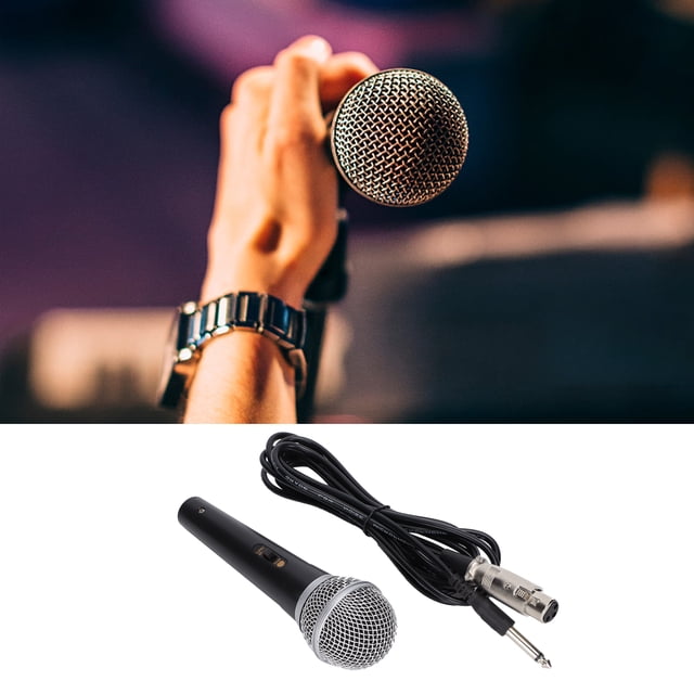 Micrófono XLR Con Cable, XLR A 1/4 Pulgada Vocal Dynamic Micrófono Explosión Explosión de explosión para karaoke Para Cantar Grabació