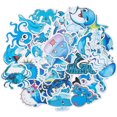 thumbnail image 1 of 98 pegatinas de animales del océano, tiburón, tortuga, medusa, pulpo, ballena, estrella de mar, vinilo impermeable, calcomanías de dibujos animados multicolor, 1 of 5