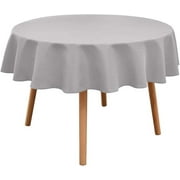 Round Tablecloth - Waterproof And Wrinkle Resistant Washable Table Cloths Polyester Fabric--