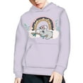 thumbnail image 5 of Xoenoiee Long Sleeve Sweatshirt for Kids Pullover Hoodies with Front Kangaroo Pocket Fall Winter Playwear for Hiking Running Walking, Cartoon Koala Rainbow Print, S, 5 of 7