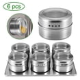 thumbnail image 4 of Tarros De Especias Magnéticos Tarros De Especias Portátiles De Acero Inoxidable Conjunto De Contenedores De Almacenamiento De Latas De Condimentos 6 Uds. Guardurnaity HA015566-00, 4 of 7