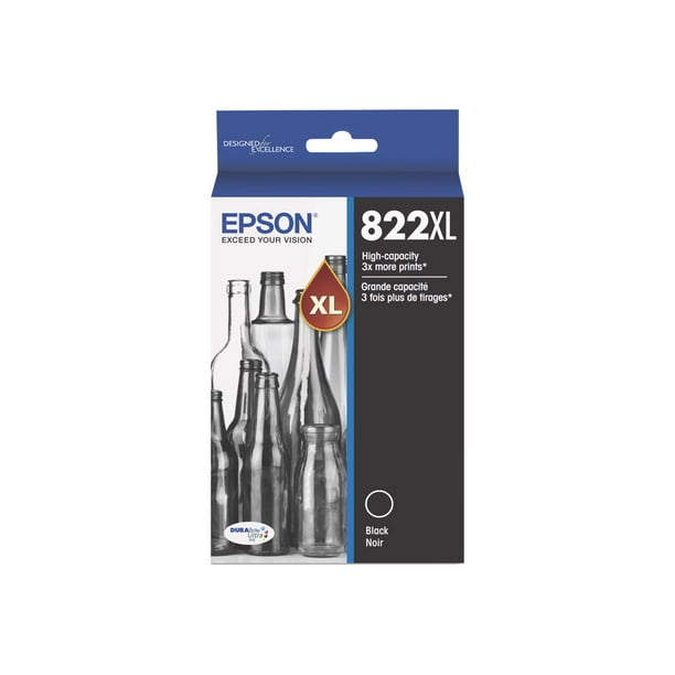 Epson 822XL High Capacity black original ink cartridge for
