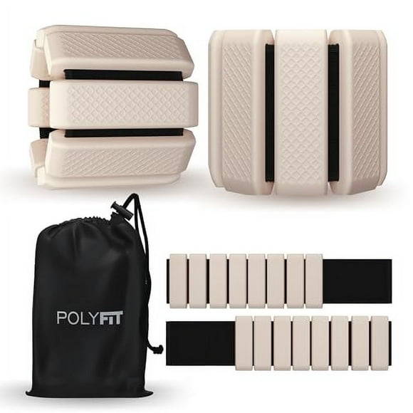 Polyfit Wrist & Ankle Weights - 1 Pair - Wearable Ankle Weights for Women and Men - Wearable Bracelet for Exercise, Yoga, Walking, Running, Dance, Barre, Pilates, Cardio, Aerobics - Sand