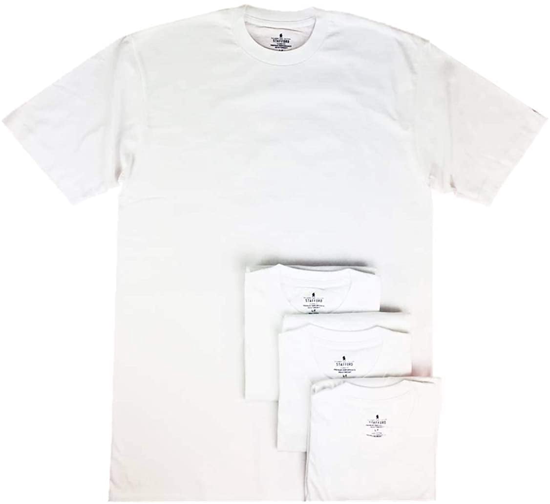 Cotton Crew Neck Undershirt, White 