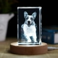 thumbnail image 5 of AISENIN 3D Crystal Photo Custom 3D Photo in Glass Personalized Gifts for Dog Cat Pets Birthday Anniversary Memorial day 3D Picture Glass Cube with LED BASE, 5 of 5