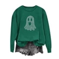 thumbnail image 4 of Jovrlynd Womens Halloween Sweatshirts Long Sleeve Crewneck Rhinestone Ghost Graphic Casual Fall Holiday Pullover Tops, S-2XL, 4 of 5