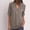 Gray, variant on Azrian Shirt Women's Summer Long Sleeve Shirts Zip Casual Tunic V-Neck Rollable Blouse Tops
